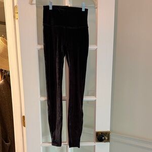 lululemon athletica Black Velvet High-Waist Leggings